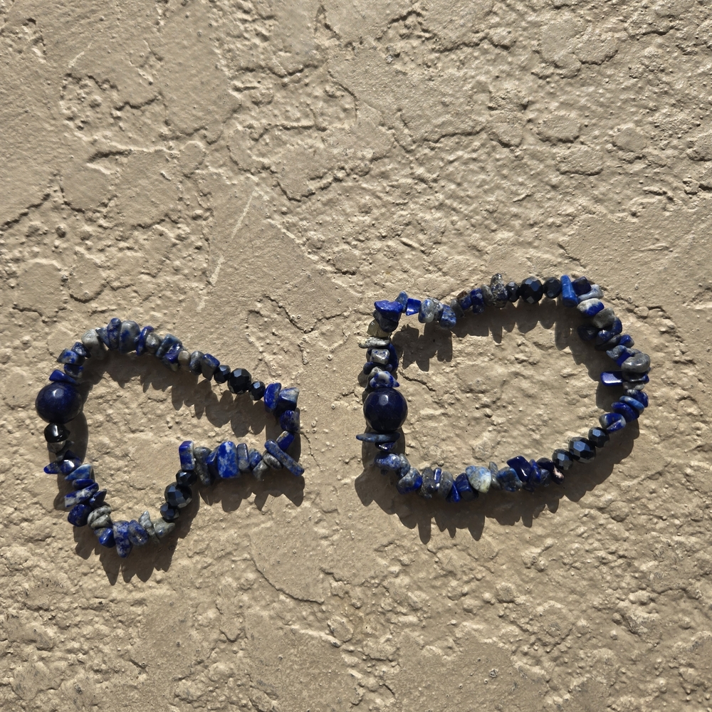 Blue Stone Beaded Bracelet